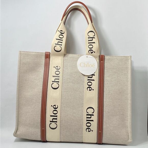 Chloe Large Woody Canvas Tote - Picture 1 of 13